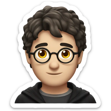 harry, harry potter with lighting scar on his forehead sticker