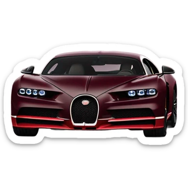 Burgundy Bugatti Chiron Super Sport sticker