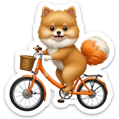 pomeranian brompton bike sticker