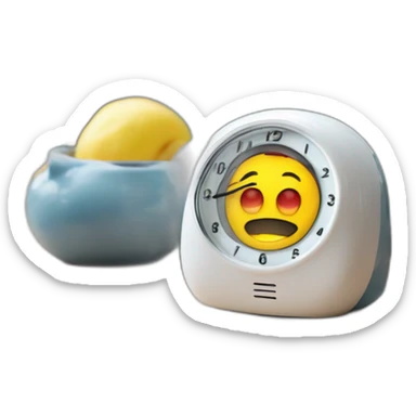 Funny superheroes modern alarm clock for kids sticker