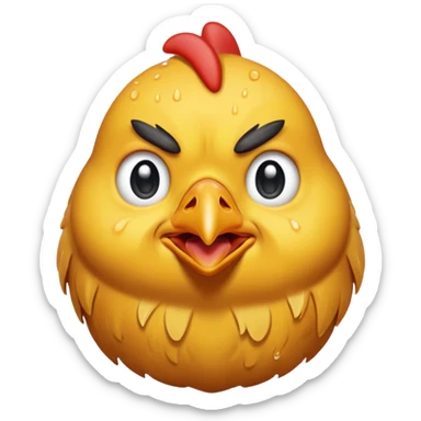 chicken crying sticker