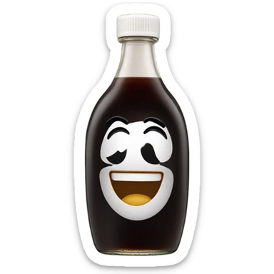 Smiling soy sauce sticker