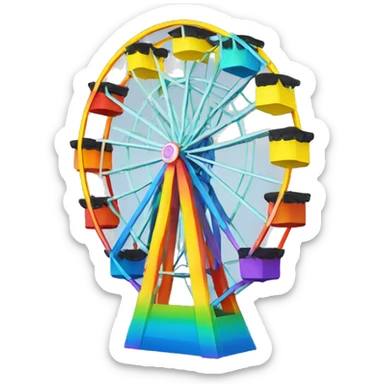rainbow ferris wheel sticker