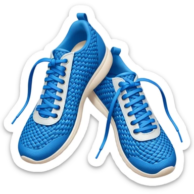 make an emoji of blue shoe laces only sticker
