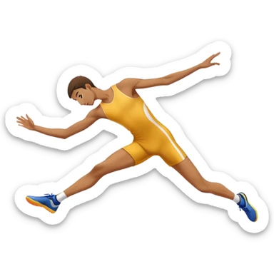 high jumper stretching before the jump sticker