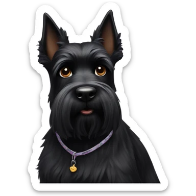 black scottie dog  sticker
