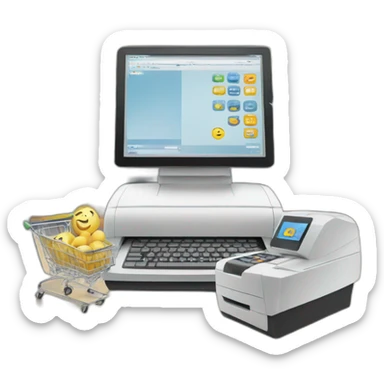 POS system and ecommerce integration sticker