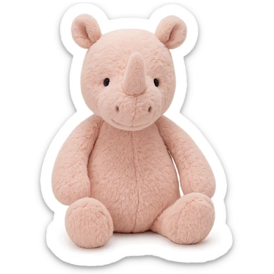 jellycat stuffed plush baby pink rhinoceros sticker