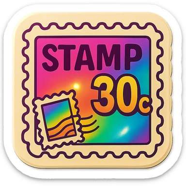 postage stamp sticker