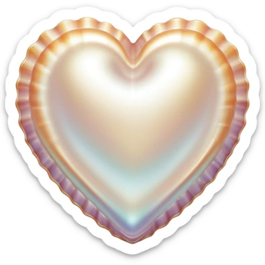 heart shaped shell sticker