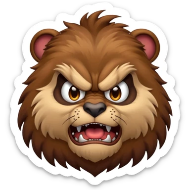The Beast from Beauty and the Beast, classic Disney style emoji sticker