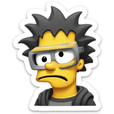 Bart Simpson frustrated sticker