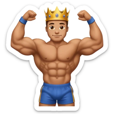 muscle arm emoji body builder king emoji GIF sticker