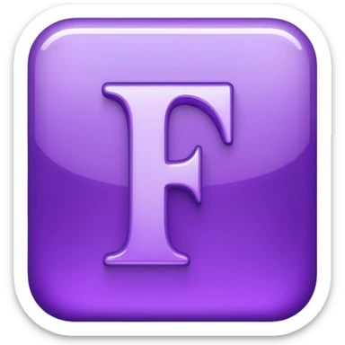 purple letter i sticker