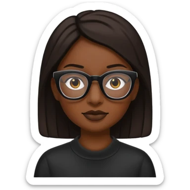 black glasses sticker