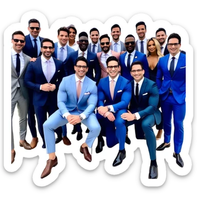 Grant Cardone, Tai Lopez, Josh King Madrid, Alex Hormozi, Iman Gadzhi, Daniel G, Branden Condy, Patrick Bet-David, Dan Henry, Luke Belmar, Shelby Sapp, Leila Hormozi, Tefi Valenzuela, business, influencers, friends, rich millionaire success lifestyle, private jet , supercars, success, sales sticker