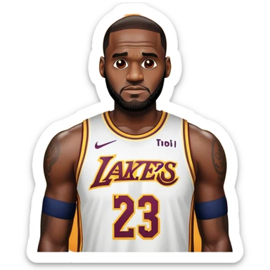 LeBron James with sunrays  sticker