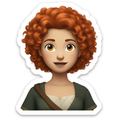 Modern Merida in contemporary outfit sticker
