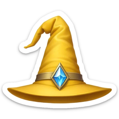 yellow wizard hat sticker