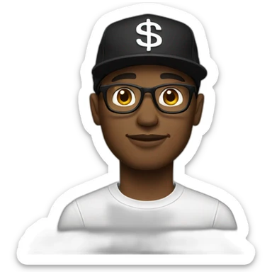 designer expert man with black stussy cap sticker