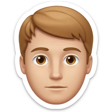 huge headed white guy sticker