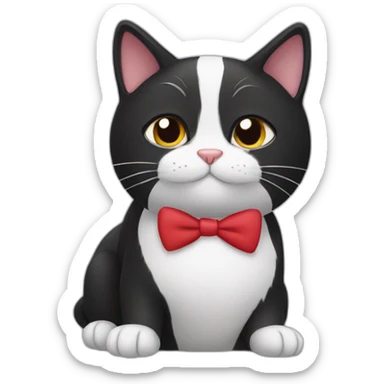 tuxedo cat sending love sticker