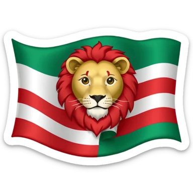 The pre-revolution iranian flag sticker