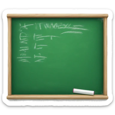 green  Board with chalk writing sticker