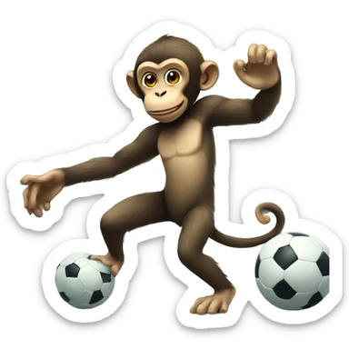 monkey playing fifa sticker