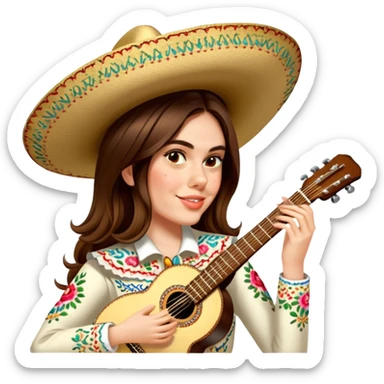 Mariachi Guitarist sticker