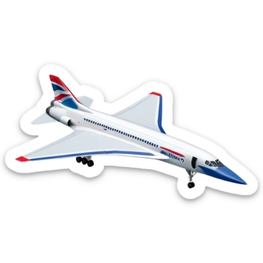 Concorde - British Airways (Model Year: 2020) (Iconic colour: White with blue and red) sticker