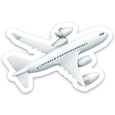 airplane flight around globe sticker