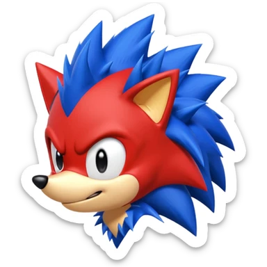 Red Sonic sticker