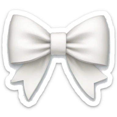 White bow sticker