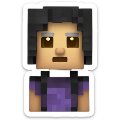 Tête Minecraft halloween sticker