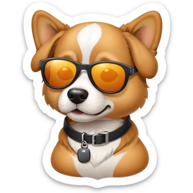 Chill dog sun glasses sticker