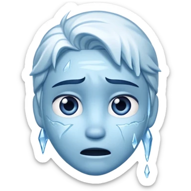 Frozen icy distraught iOs emoji sticker