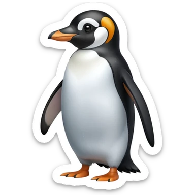 a very cold penguin sticker