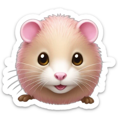 pink muskrat in taiwan sticker