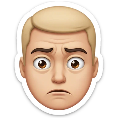 Disgusted frowning emoji sticker