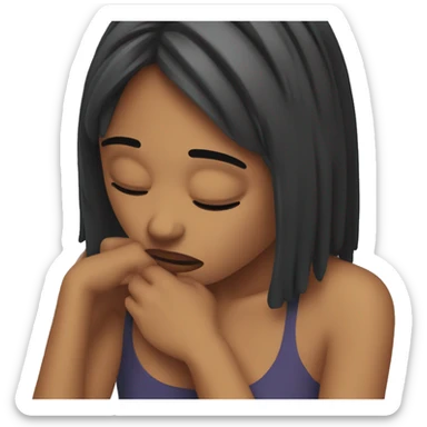 Sad girl crying in the club sticker