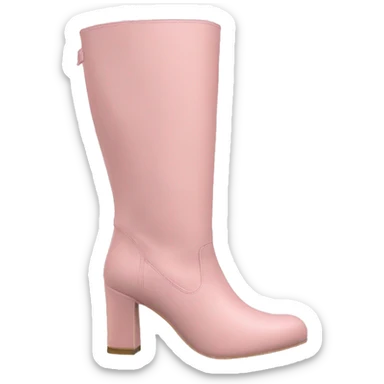 Pastel pink knee heel boots sticker