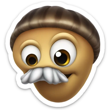 Slug with a mustache  sticker