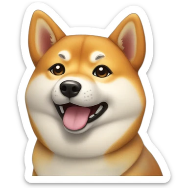Shiba Inu greeting sticker