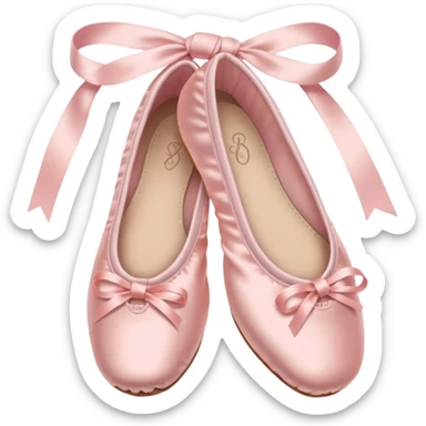 pastel pink ballet shoes sticker