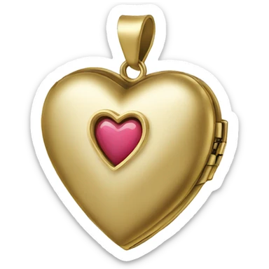 Heart shaped locket sticker