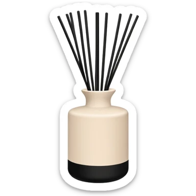 black and beige Reed diffuser sticker