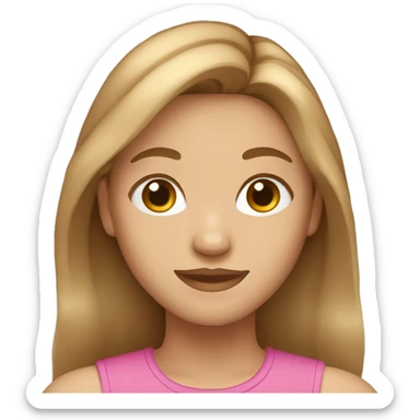 teenage girl with light brown hair zoomed out sticker