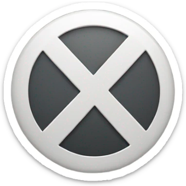x with a circle around it sticker