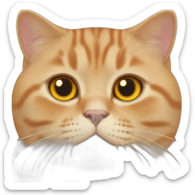 orange british shorthair cat sticker
